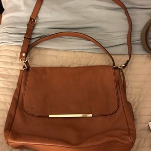 Banana Republic Tan leather shoulder/crossbody bag
